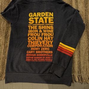 Aviator Nation Gray Sweater with Yellow and Red Accents